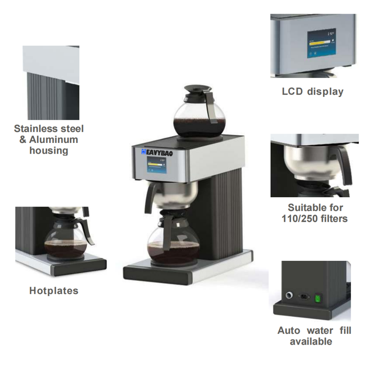 ماكينة صنع القهوة الأمريكية ذا - مراجعة Coffee.Equipment Parts وسعره
